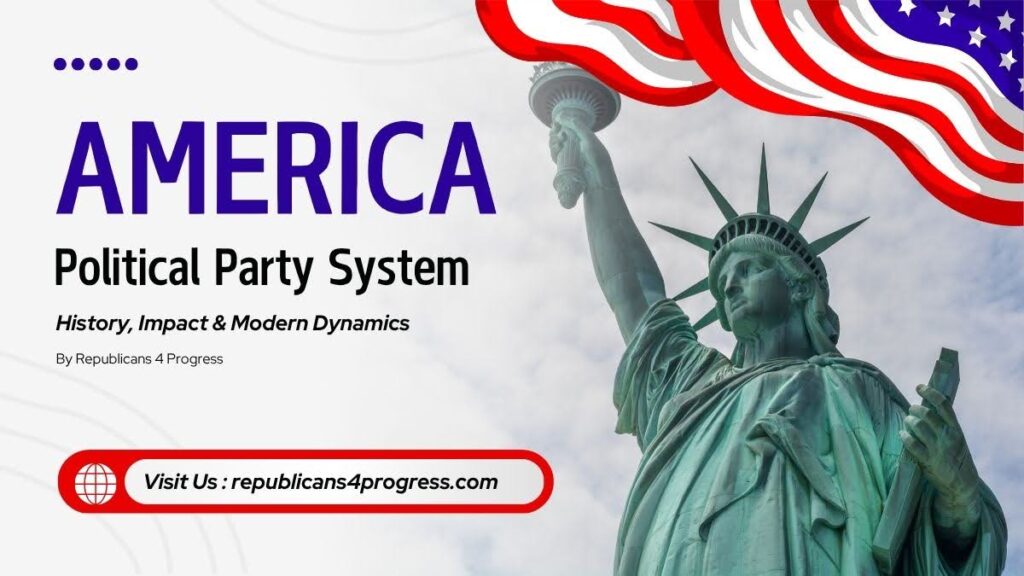 Statue of Liberty and American flag representing U.S. political heritage and party system